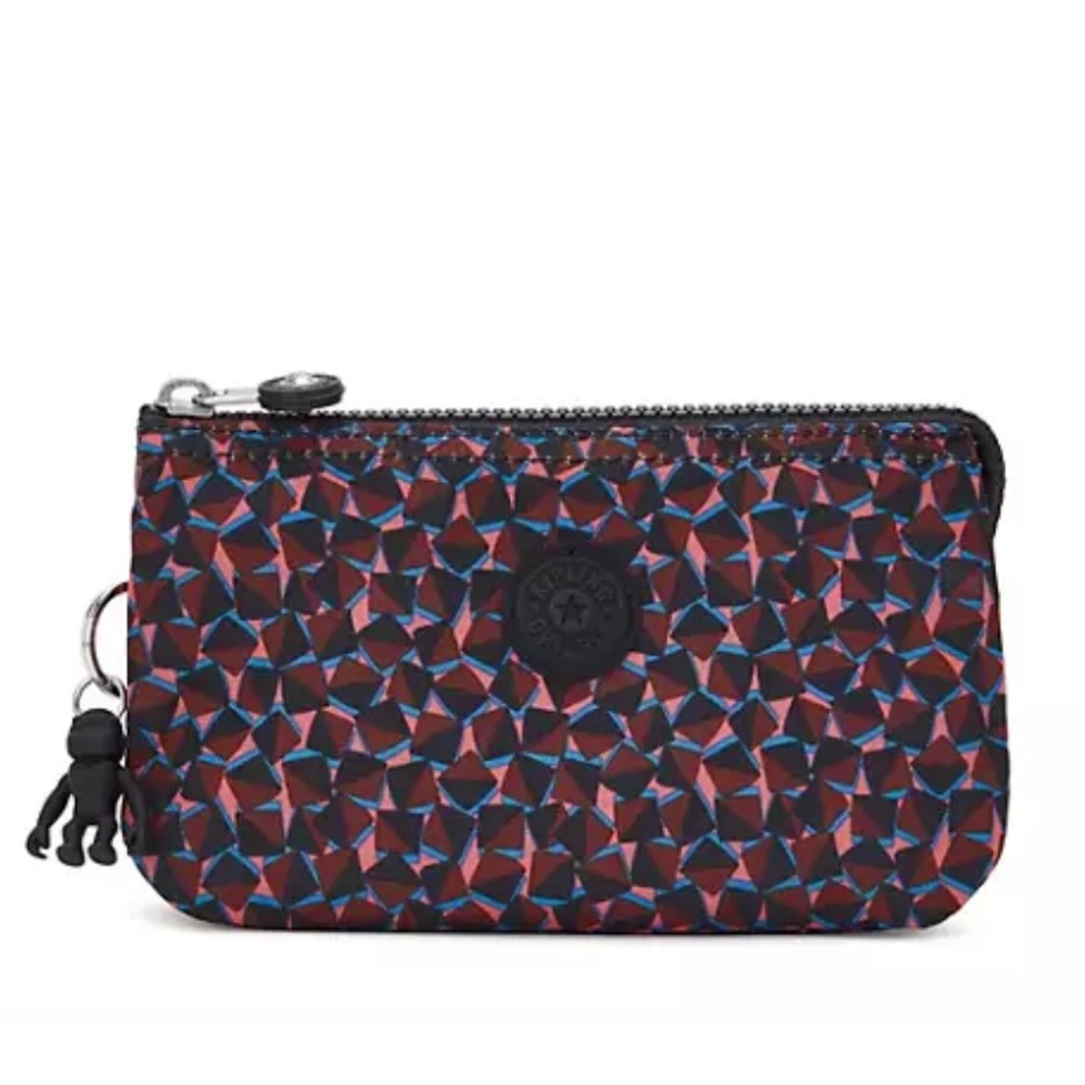 🐒 NWT Kipling Creativity L Pouch in Happy Squares